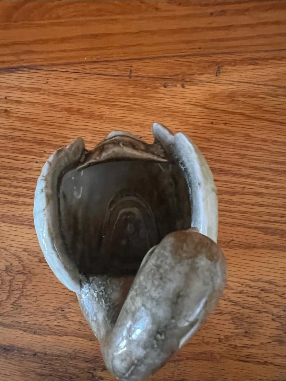 Ceramic Swan Figurine Pale Green Brown Home Accents planter bird anthropologie